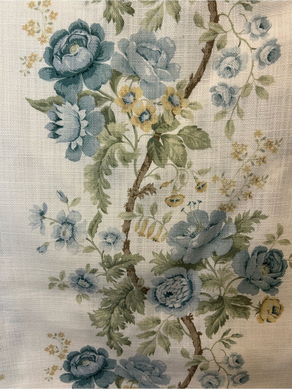 Sanderson 2 pc Window Curtain Panels Hykenham Floral Blue Cotton 84" Cottage